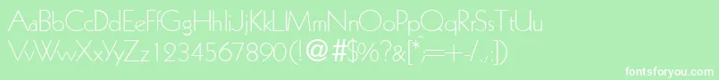 KabinlightdbNormal Font – White Fonts on Green Background