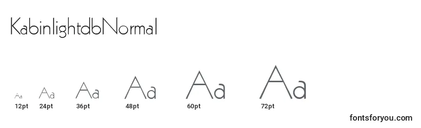 KabinlightdbNormal Font Sizes