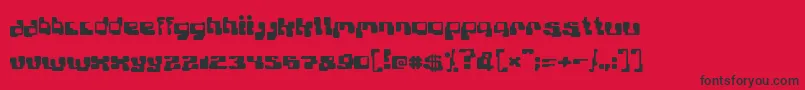 PlanetBubble Font – Black Fonts on Red Background