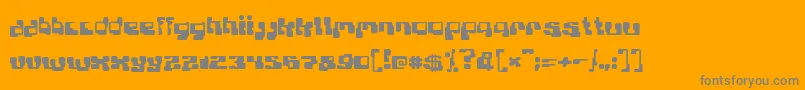 PlanetBubble Font – Gray Fonts on Orange Background