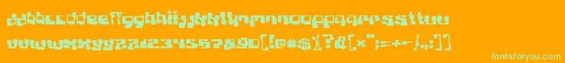 PlanetBubble Font – Green Fonts on Orange Background