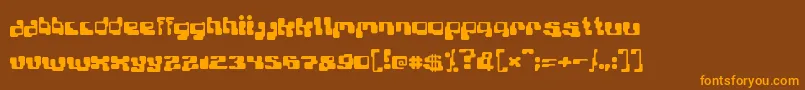 PlanetBubble Font – Orange Fonts on Brown Background