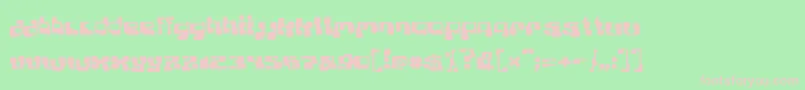 PlanetBubble Font – Pink Fonts on Green Background