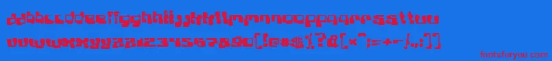 PlanetBubble Font – Red Fonts on Blue Background