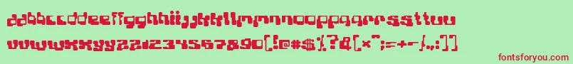 Шрифт PlanetBubble – красные шрифты на зелёном фоне