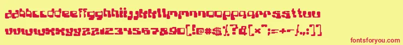 PlanetBubble Font – Red Fonts on Yellow Background