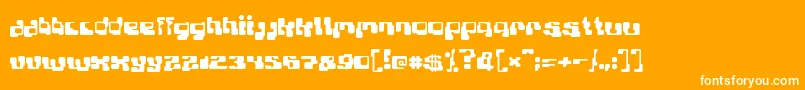 PlanetBubble Font – White Fonts on Orange Background
