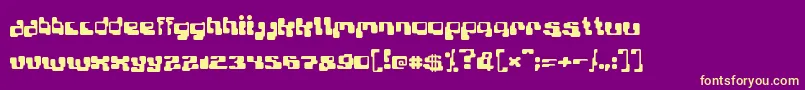 PlanetBubble Font – Yellow Fonts on Purple Background