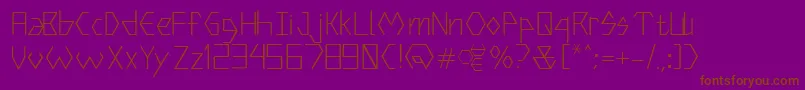 HexterModular Font – Brown Fonts on Purple Background