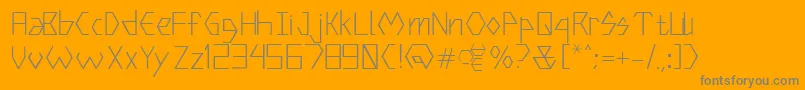 HexterModular Font – Gray Fonts on Orange Background