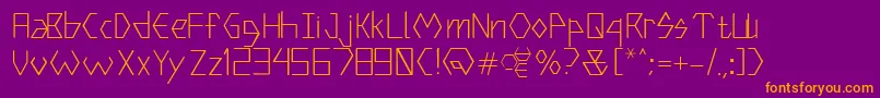 HexterModular Font – Orange Fonts on Purple Background