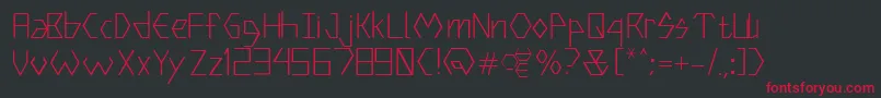 HexterModular Font – Red Fonts on Black Background