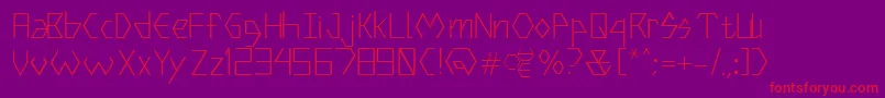 HexterModular Font – Red Fonts on Purple Background