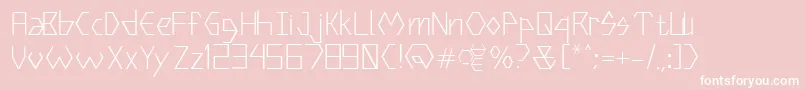 HexterModular Font – White Fonts on Pink Background