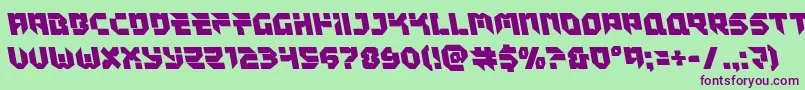 Tokyodrifterleft Font – Purple Fonts on Green Background