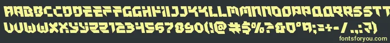 Tokyodrifterleft Font – Yellow Fonts on Black Background