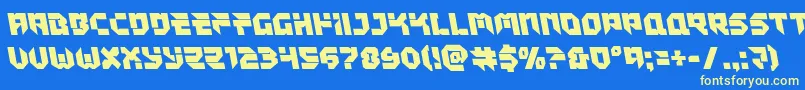 Tokyodrifterleft Font – Yellow Fonts on Blue Background