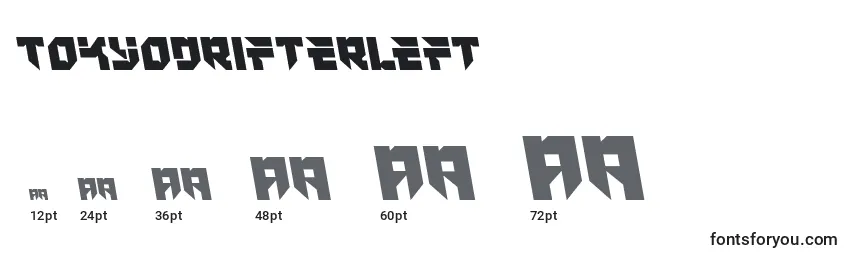 Размеры шрифта Tokyodrifterleft