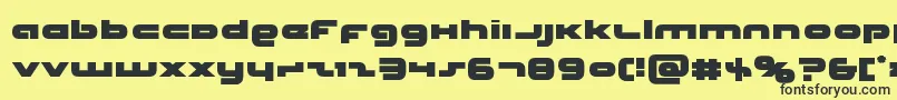 Unisol Font – Black Fonts on Yellow Background