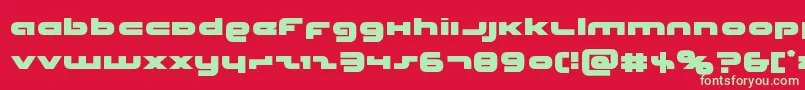 Unisol Font – Green Fonts on Red Background