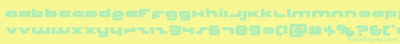 フォントUnisol – 黄色い背景に緑の文字