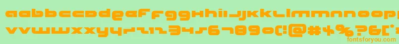 Unisol Font – Orange Fonts on Green Background