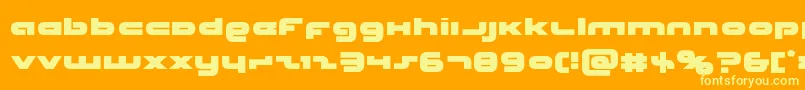 Czcionka Unisol – żółte czcionki na pomarańczowym tle