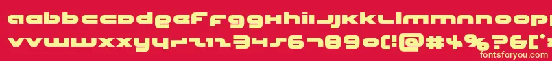 Unisol Font – Yellow Fonts on Red Background