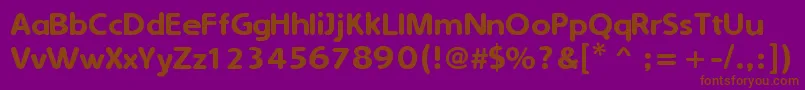 SimplyRounded-fontti – ruskeat fontit violetilla taustalla