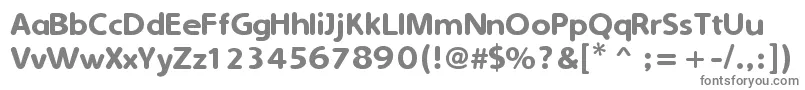 SimplyRounded-fontti – harmaat kirjasimet valkoisella taustalla