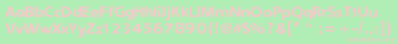 SimplyRounded Font – Pink Fonts on Green Background