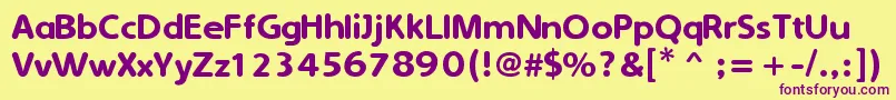 SimplyRounded Font – Purple Fonts on Yellow Background