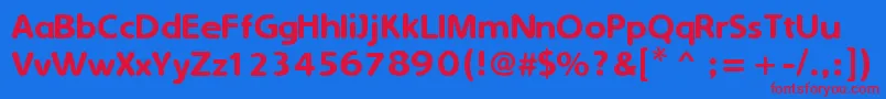 SimplyRounded Font – Red Fonts on Blue Background