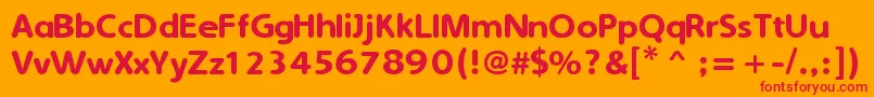 SimplyRounded Font – Red Fonts on Orange Background