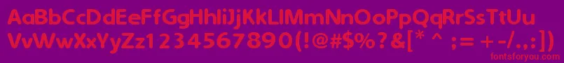 SimplyRounded Font – Red Fonts on Purple Background