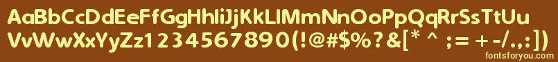 Шрифт SimplyRounded – жёлтые шрифты на коричневом фоне