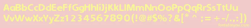 SimplyRounded Font – Yellow Fonts on Pink Background