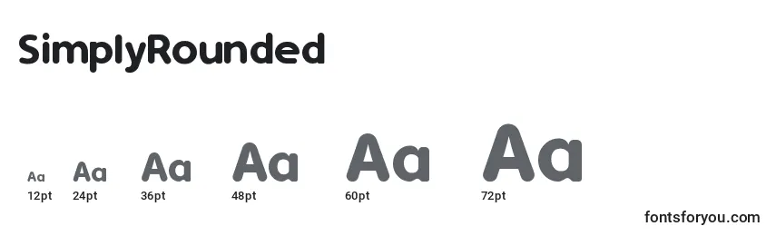 SimplyRounded-fontin koot