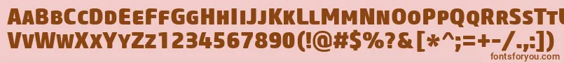 Police CoreSansMSc85Heavy – polices brunes sur fond rose