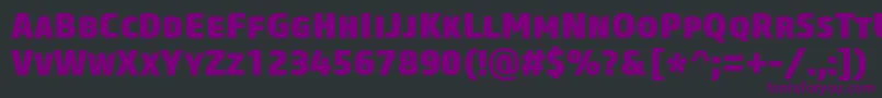 CoreSansMSc85Heavy Font – Purple Fonts on Black Background