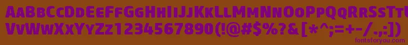 CoreSansMSc85Heavy Font – Purple Fonts on Brown Background