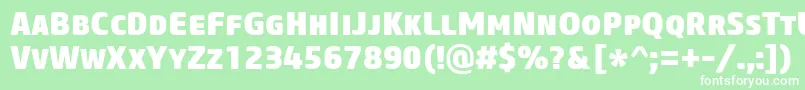 Police CoreSansMSc85Heavy – polices blanches sur fond vert