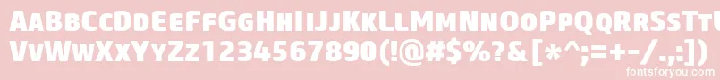 フォントCoreSansMSc85Heavy – ピンクの背景に白い文字