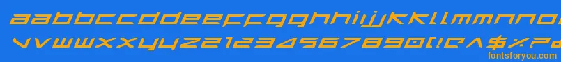 Harriei-fontti – oranssit fontit sinisellä taustalla