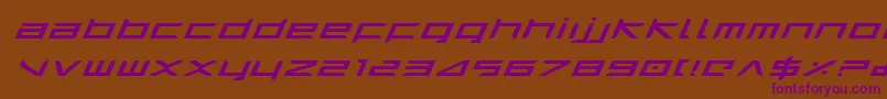 Harriei-Schriftart – Violette Schriften auf braunem Hintergrund