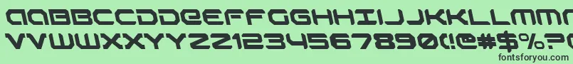 RobotaurLeftalic Font – Black Fonts on Green Background