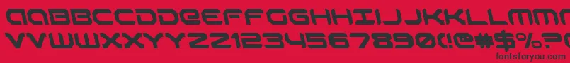 RobotaurLeftalic Font – Black Fonts on Red Background