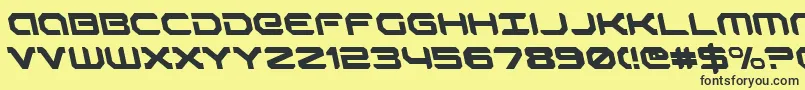 RobotaurLeftalic Font – Black Fonts on Yellow Background