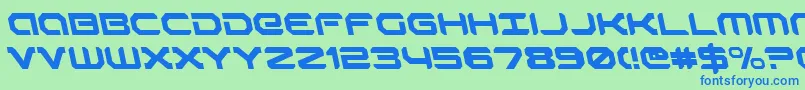 RobotaurLeftalic Font – Blue Fonts on Green Background