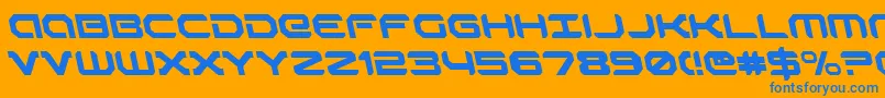 RobotaurLeftalic Font – Blue Fonts on Orange Background